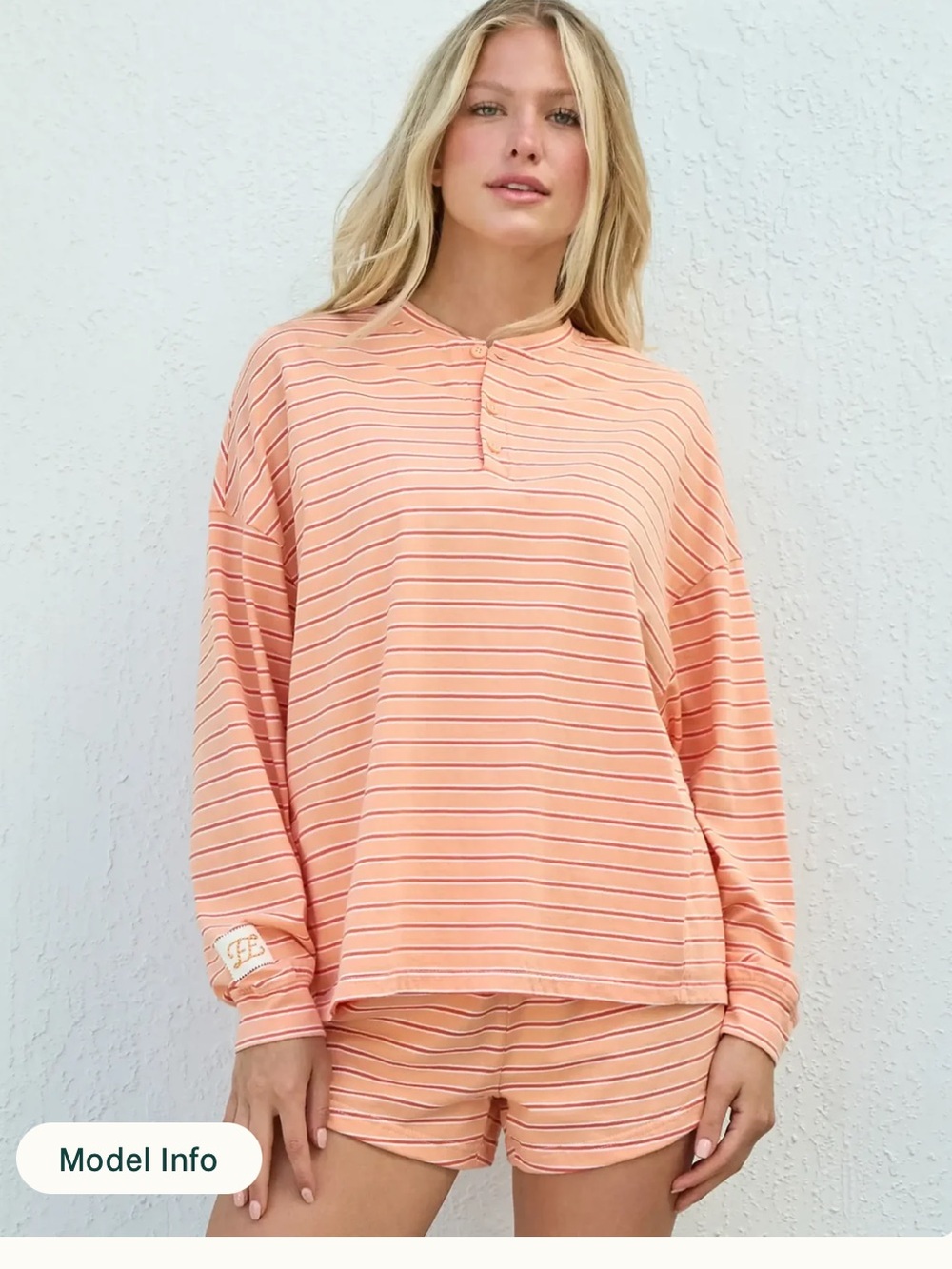 Eleven eleven striped lounge set **includes top and shorts**
